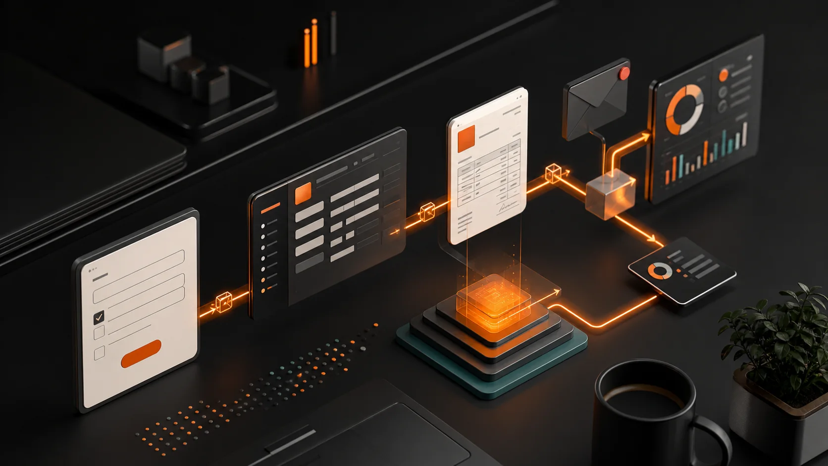 Automatización de flujos e integraciones de negocio
